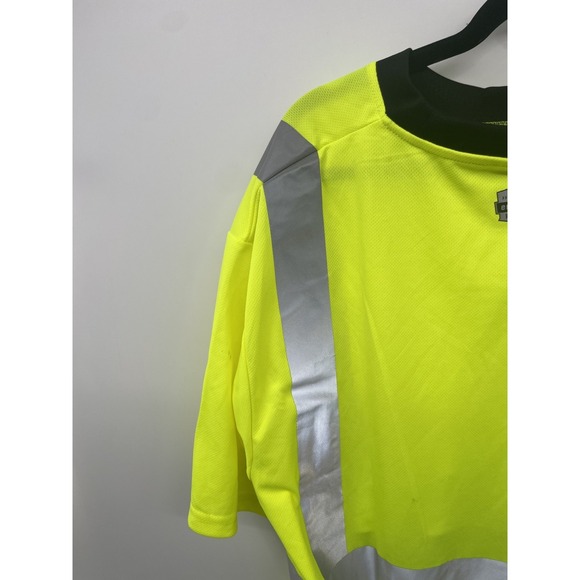 GloWear 8280BK Reflective Apparel Hi-Vis T-Shirt Mens 2XL Lime Black Pocket NWOT - Picture 4 of 13
